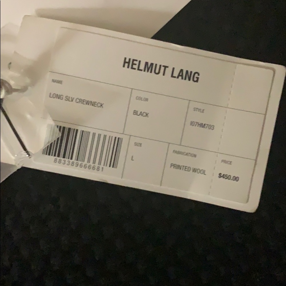 SOLDOUT EVERYWHERE:Helmut lang long sleeve WOOL